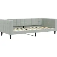 vidaXL Lit de jour gris clair 90x200 cm velours