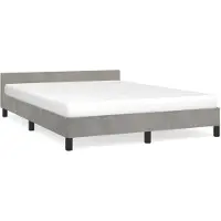 vidaXL Cadre de lit sans matelas gris clair 140x200 cm velours