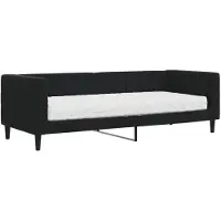 vidaXL Lit de jour avec matelas noir 80x200 cm velours