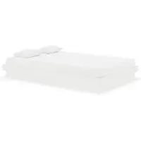 vidaXL Lit en bois massif blanc 120x190 cm