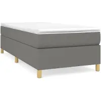vidaXL Cadre de lit sans matelas gris foncé 80x200 cm Tissu
