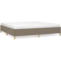 vidaXL Cadre de lit sans matelas Taupe 200x200 cm Tissu