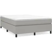 vidaXL Cadre de lit sans matelas gris clair 140x200 cm Tissu
