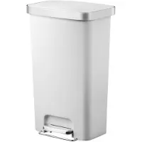 EKO - Hana poubelle à pédale 45 litres - Plastique - Blanc