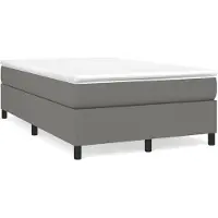vidaXL Cadre de lit sans matelas gris foncé 120x200 cm Tissu