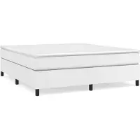 vidaXL Cadre de lit blanc 180x200 cm similicuir
