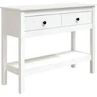 vidaXL Table console Blanc 100x35x75 cm Bois massif de pin