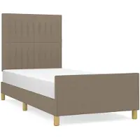 vidaXL Cadre de lit sans matelas Taupe 100x200 cm Tissu