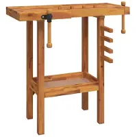 vidaXL Établi avec étaux 92x48x83 cm Bois massif d'acacia