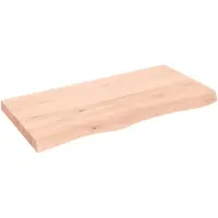 vidaXL Dessus de table 100x50x(2-6) cm bois de chêne massif non traité
