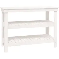 vidaXL Établi blanc 110,5x50x80 cm pin massif