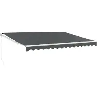 vidaXL Auvent rétractable Anthracite 4,5x3 m Tissu et aluminium