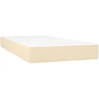 vidaXL Matelas à ressorts ensachés Crème 90x200x20 cm Tissu