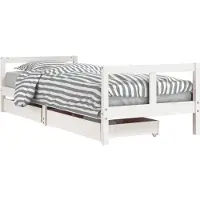vidaXL Lit d'enfant avec tiroirs blanc 80x200 cm pin massif
