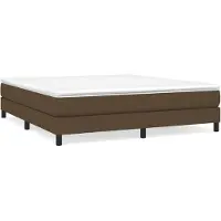 vidaXL Sommier boxspring brun foncé 180x200 cm Tissu
