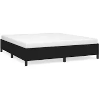 vidaXL Cadre de lit sans matelas noir 180x200 cm Tissu