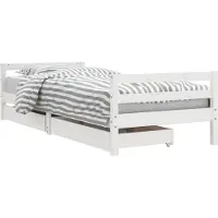 vidaXL Lit d'enfant avec tiroirs blanc 80x200 cm pin massif
