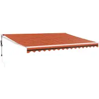 vidaXL Store électrique à manivelle Orange et brun 4,5x3 m