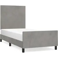 vidaXL Cadre de lit sans matelas gris clair 90x200 cm velours
