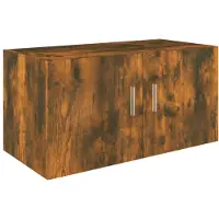 vidaXL Armoire murale Chêne fumé 80x39x40 cm Bois d'ingénierie