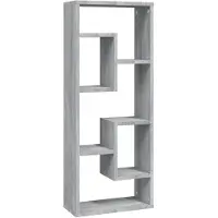 vidaXL Étagère murale Sonoma gris 36x16x90 cm Bois d'ingénierie