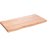 vidaXL Étagère murale marron clair bois chêne massif traité