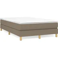 vidaXL Lit Boxspring avec matelas Taupe 120x200 cm Tissu