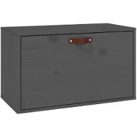 vidaXL Armoire murale Gris 60x30x35 cm Bois de pin massif