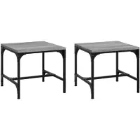 vidaXL Tables d'appoint 2 pcs. Gris Sonoma 40x40x35 cm Bois composite