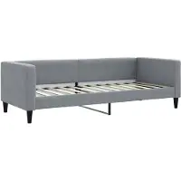 vidaXL Lit de jour gris clair 80x200 cm Tissu