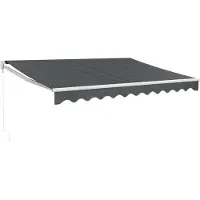 vidaXL Extension de l'auvent 3x2,5 m tissu et aluminium couleur anthracite