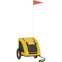vidaXL Remorque pour vélo Jaune Tissu Oxford et fer