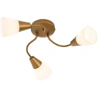 QAZQA Spot encastré de plafond classique doré avec verre dépoli rond 3 lumières - Madi