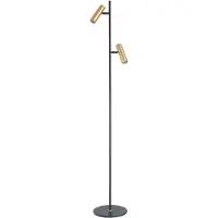 Highlight Lampadaire Trend 2 lumières noir avec laiton