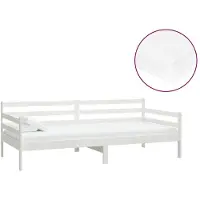 vidaXL Lit de jour avec matelas 90x200 cm blanc pin massif