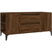vidaXL Armoire TV marron imitation chêne 102x44,5x50 cm Matériau dérivé du bois