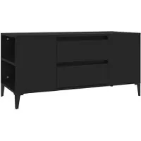 vidaXL Armoire TV noire 102x44,5x50 cm Bois composite