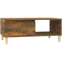 vidaXL Table basse chêne fumé 90x50x36,5 cm bois composite