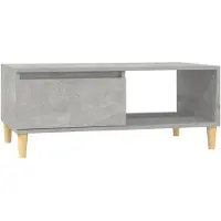 vidaXL Table basse gris béton 90x50x36,5 cm Bois composite