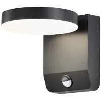 V-TAC Projecteur de façade 17W LED détecteur de mouvement rond noir IP65 VT-11020S-RD-B 4000K 2480l (2480 lm, IP65)
