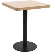 vidaXL Table de bistrot marron clair 60x60 cm MDF