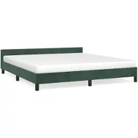vidaXL Cadre de lit sans matelas vert foncé 180x200 cm velours
