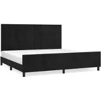 vidaXL Cadre de lit sans matelas noir 200x200 cm velours