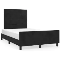 vidaXL Cadre de lit sans matelas noir 120x200 cm velours