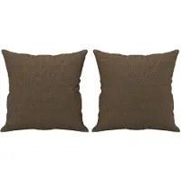 vidaXL Coussins décoratifs lot de 2 Marron 40x40 cm Tissu