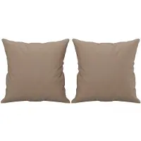 vidaXL Coussins décoratifs lot de 2 Cappuccino 40x40 cm Similicuir