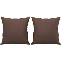vidaXL Coussins décoratifs lot de 2 Marron 40x40 cm Similicuir