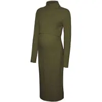 Mamalicious Suniva June Maternity Long Sleeve Midi Dress Vert XS Femme