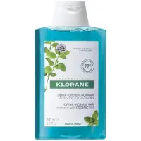 Klorane Organic Mint shampoing purifiant détoxifiant pour cheveux normaux 200 ml