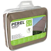 Perel VOILE SOLAIRE - TRIANGLE - 5 x 5 x 5 m - COULEUR: GRIS TAUPE